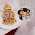 Traditional Meenakari Pendant Set with Earrings