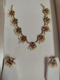 Elegant Jadau Kundan Pearl Necklace Set