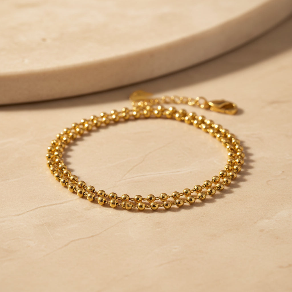 Classic Gold Beads Bracelet for Women Gold Replica Jewellery