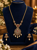 Elegant CZ stone necklace with sparkling stone detailing for women
