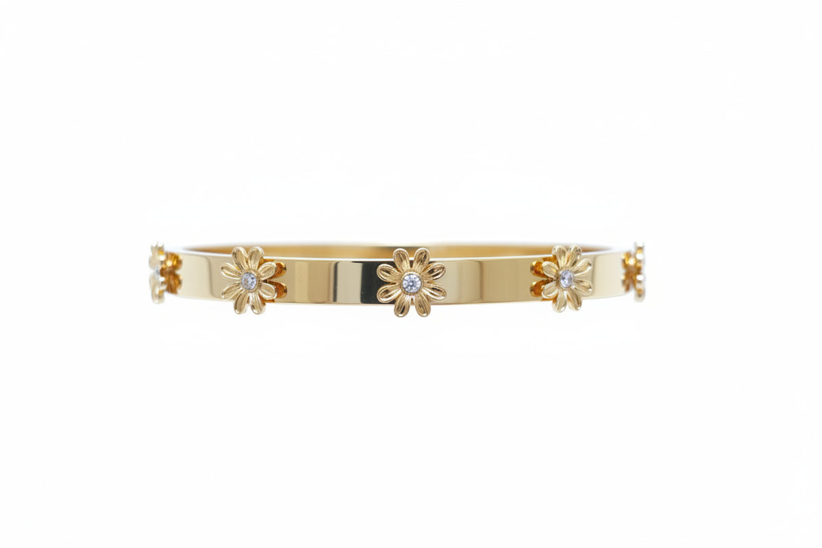 legant stone flower fashion bracelet for women
