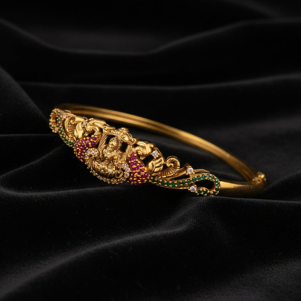Lakshmi Devi Bracelet with Traditional Temple Design